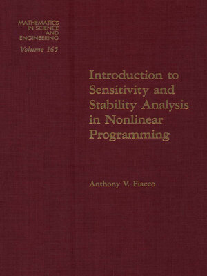 cover image of Introduction to Sensitivity and Stability Analysis in Nonlinear Programming